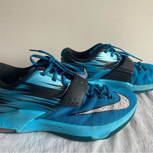 Mens Nike Kevin Durant Zoom Shoes Size 11.5 D KD 7 653996-414 Blue Basketball
